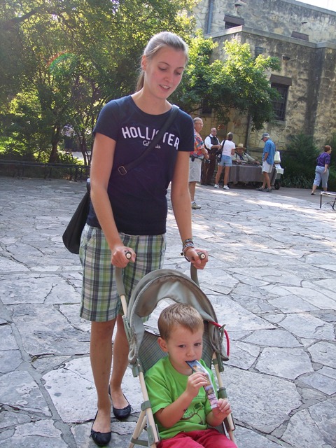 Lisa and Joshua at the Alamo