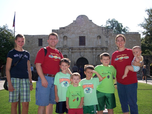 All of us in front of the Alamo