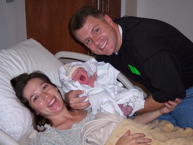 Arilynn, just minutes after coming into the world