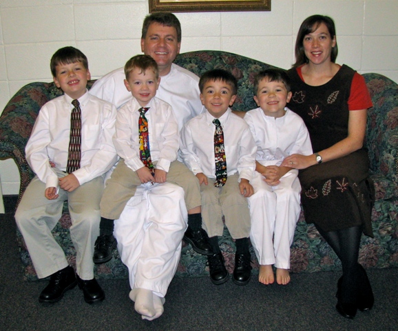The family, at Matthew's Baptism